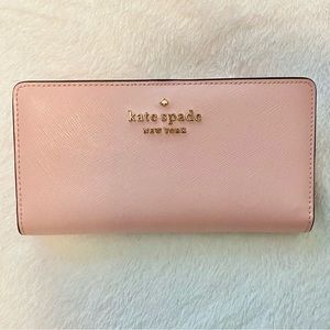 Pink Kate Spade Slim Bifold Wallet